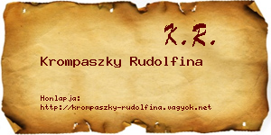 Krompaszky Rudolfina névjegykártya